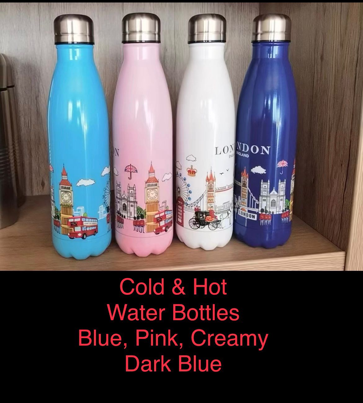 London Themed Insulated Water Bottles