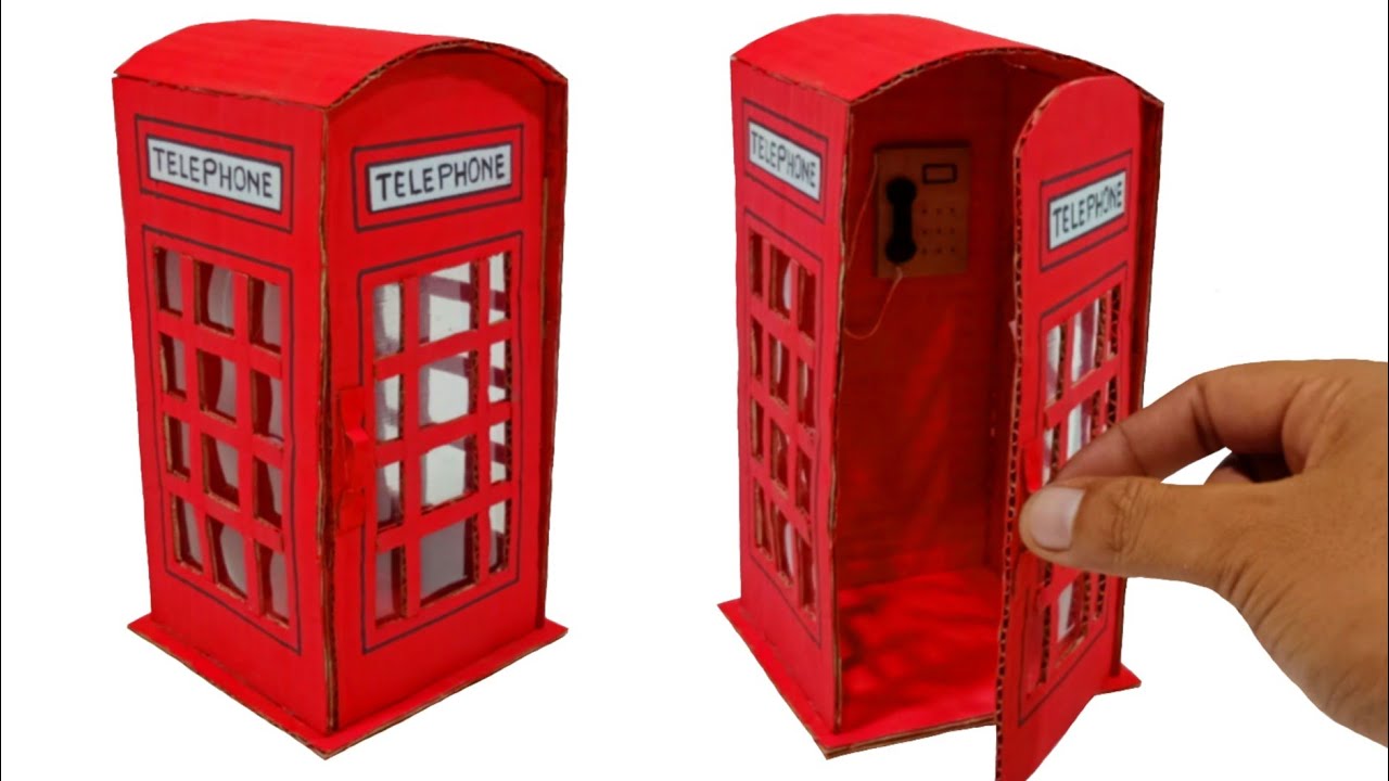Miniature Red Telephone Booth