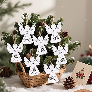 White Angel Christmas Ornaments