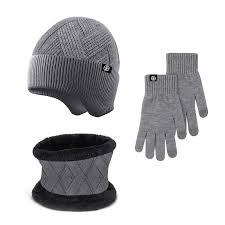 Winter Hat, Gloves, and Neck Warmer Set