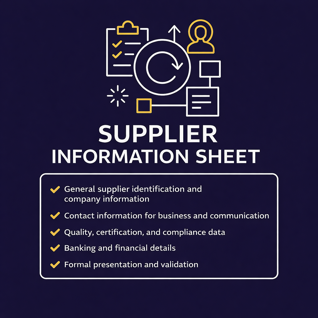Supplier Information Sheet
