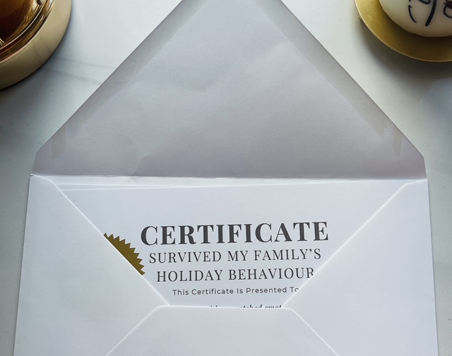 Survived My Family’s Holiday Behaviour – Christmas Digital Certificate