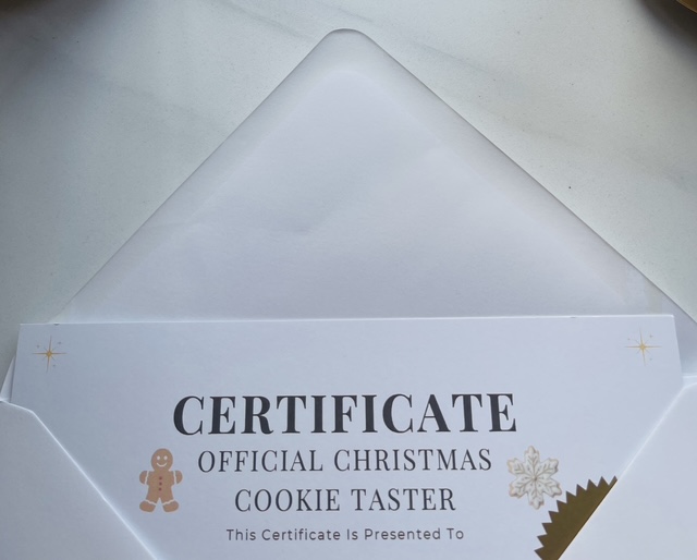 Official Christmas Cookie Taste Tester – Digital Holiday Certificate