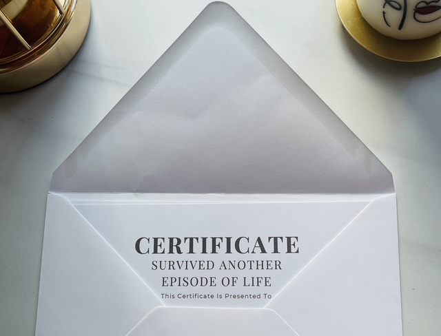 Survived Another Episode of Life – Digital Certificate
