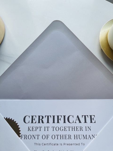 Kept It Together in Front of Other Humans – Digital A5 Certificate