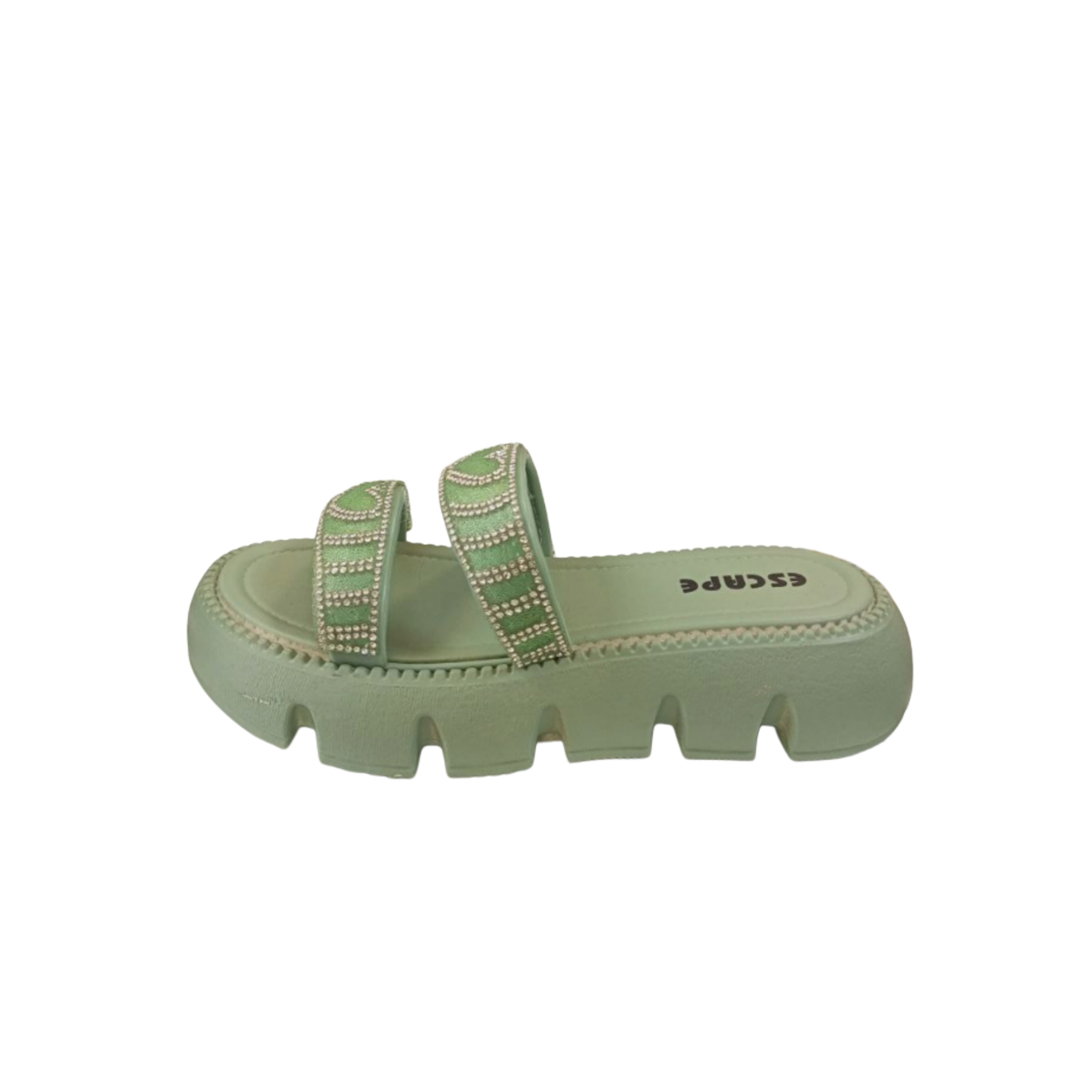 Green Platform Sandal