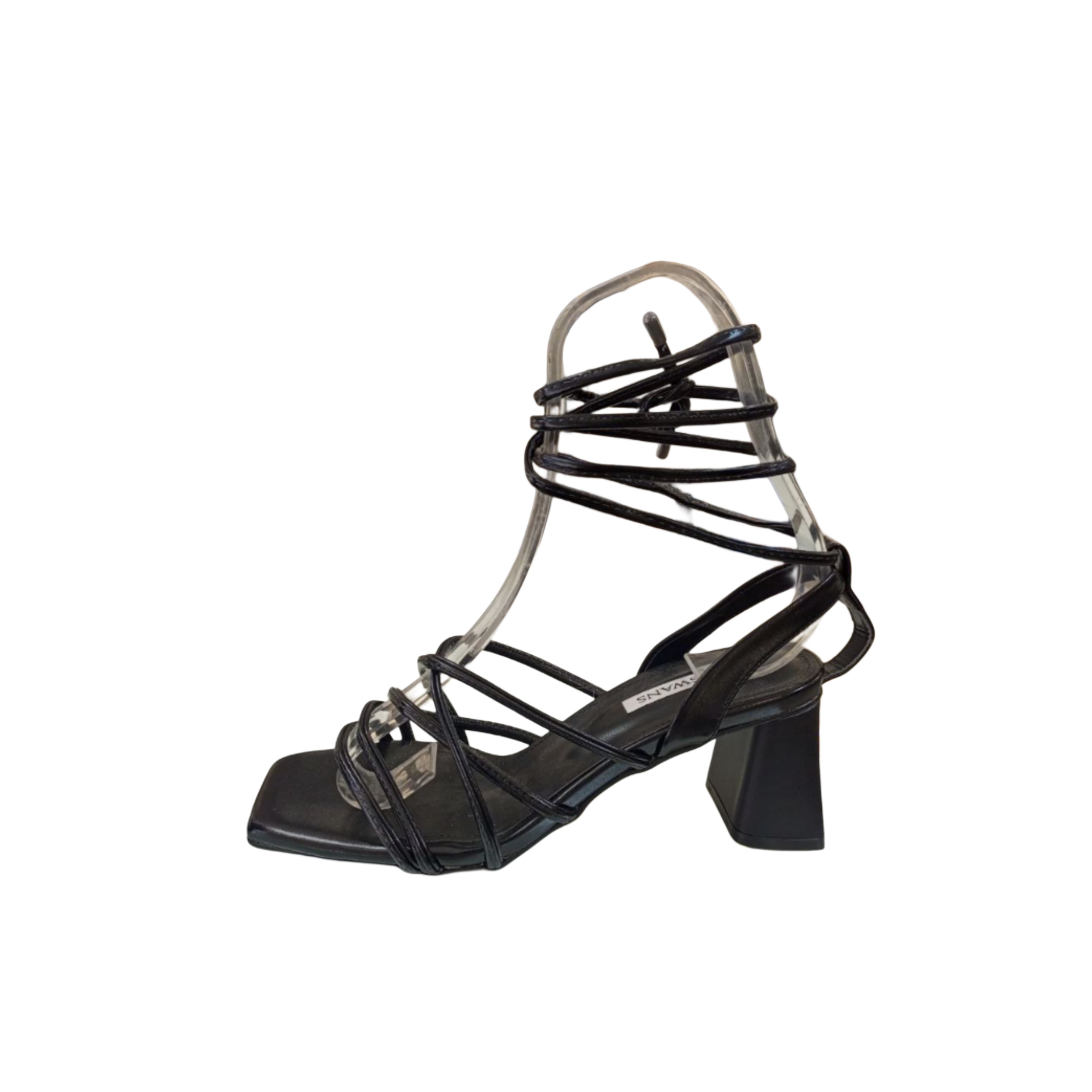 Black Strappy High Heel Sandal