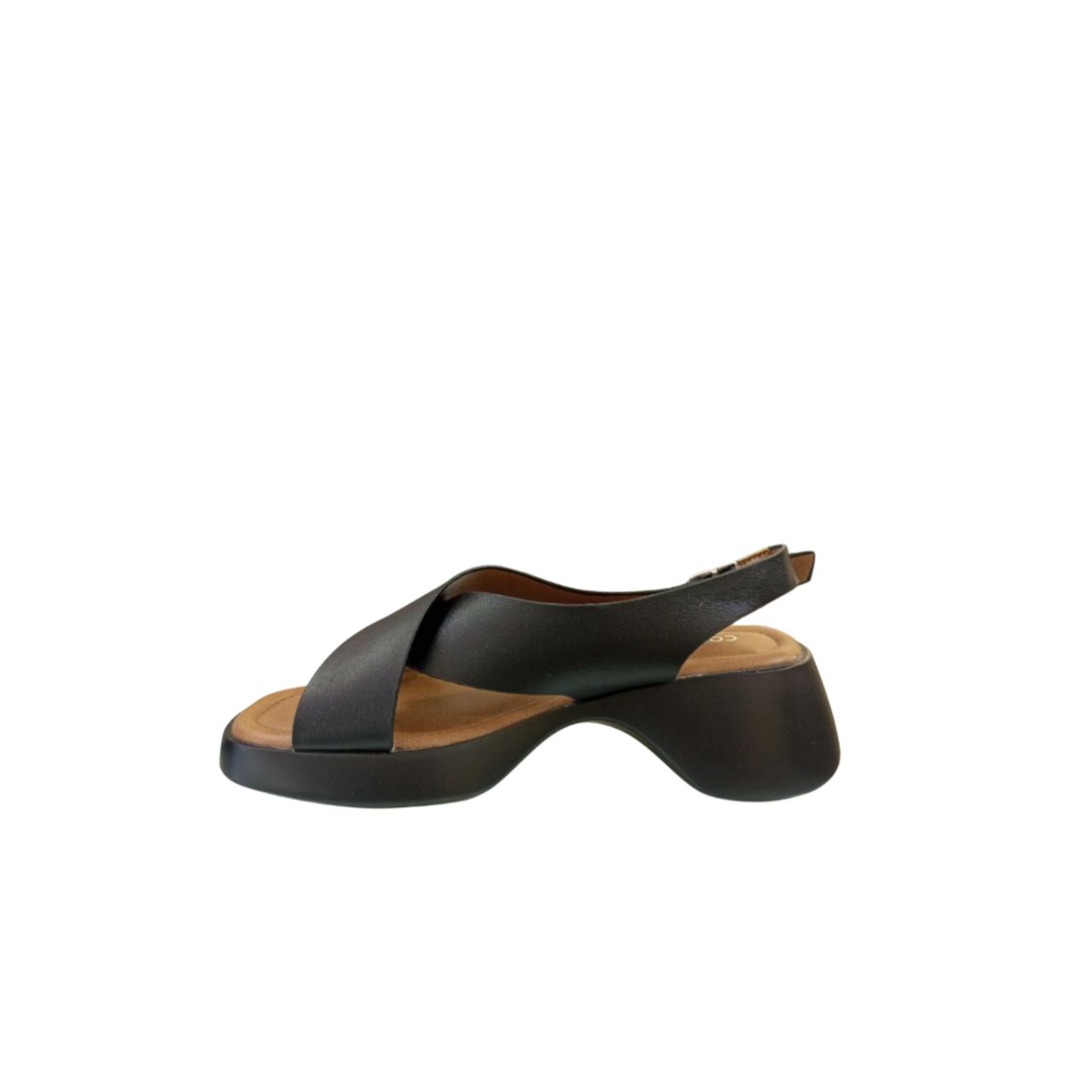 Black Cross-Strap Sandal