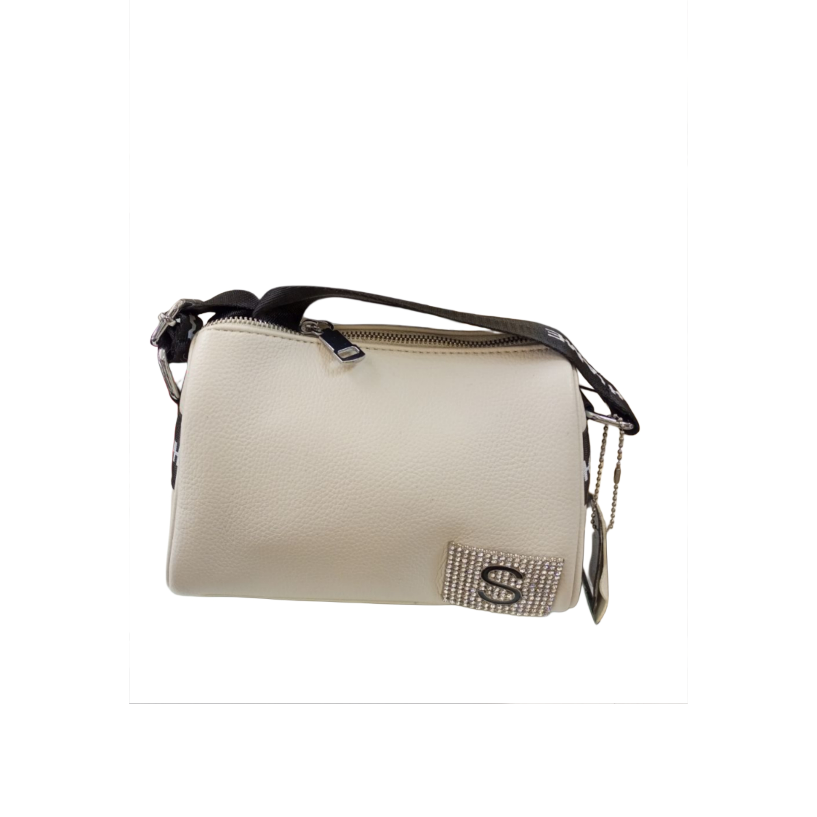 Elegant White Leather Handbag
