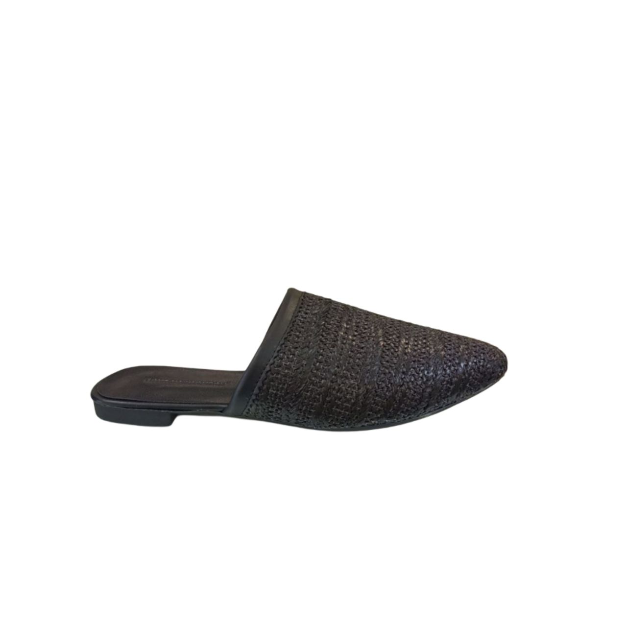 Black Woven Mule Shoe