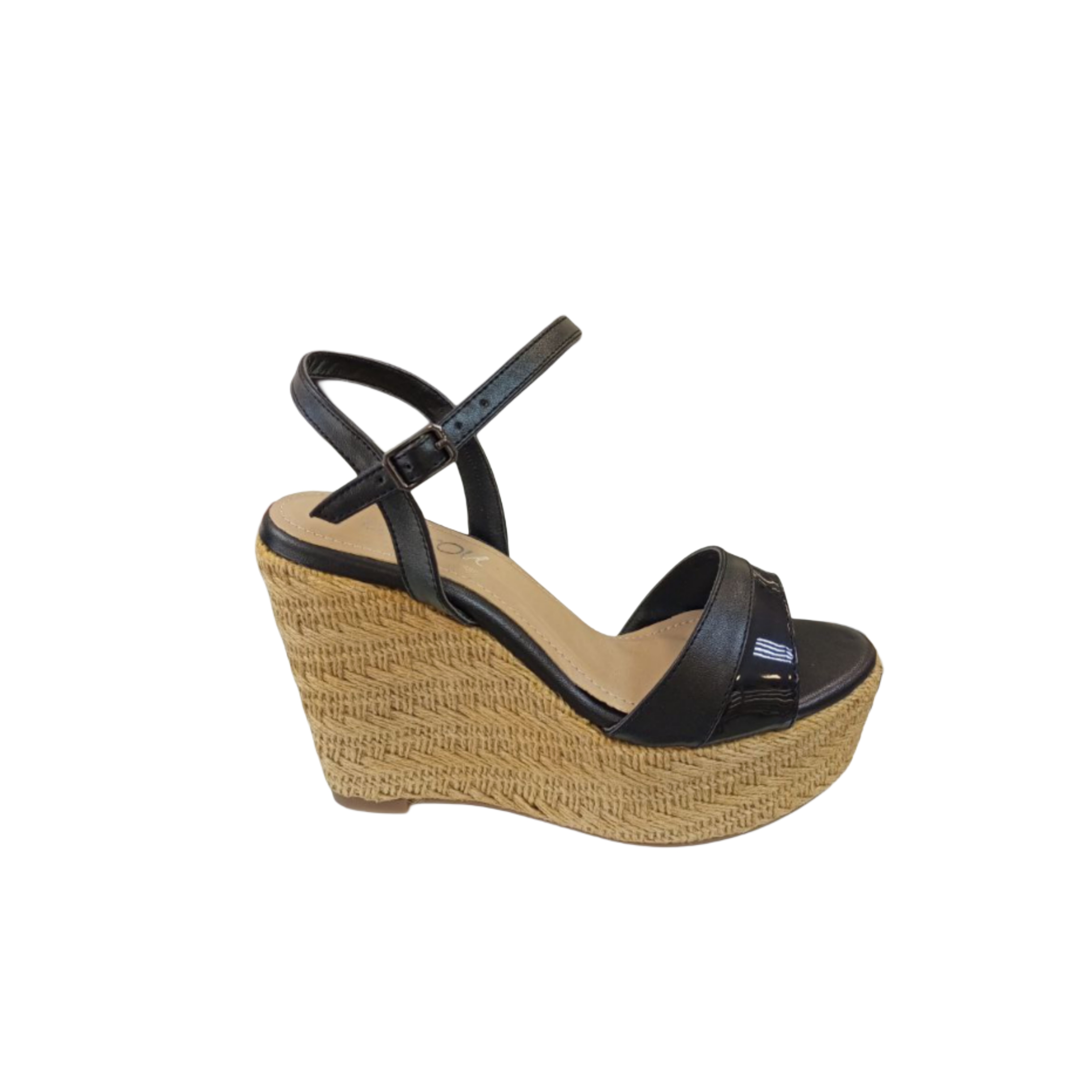 Black Wedge Sandal