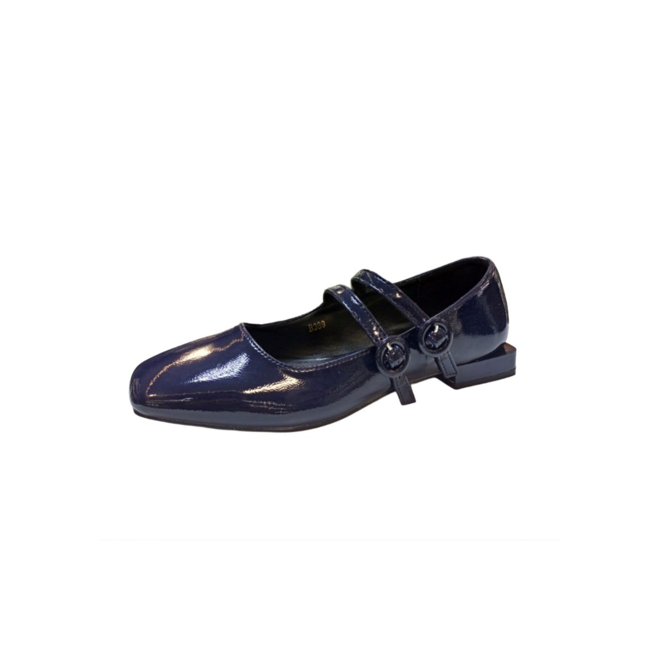 Navy Blue Patent Leather Mary Jane Shoe