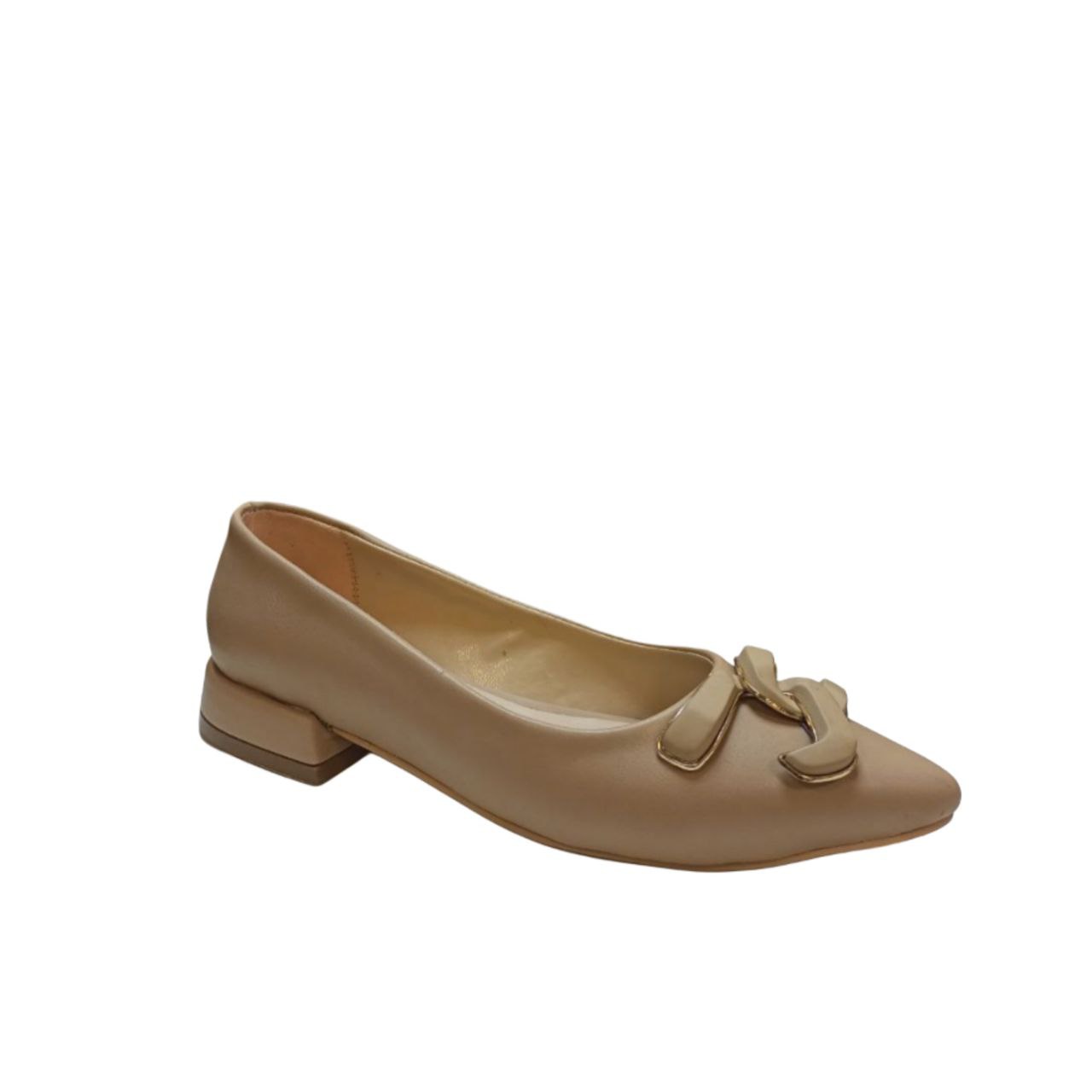 Beige Low Heel Loafer