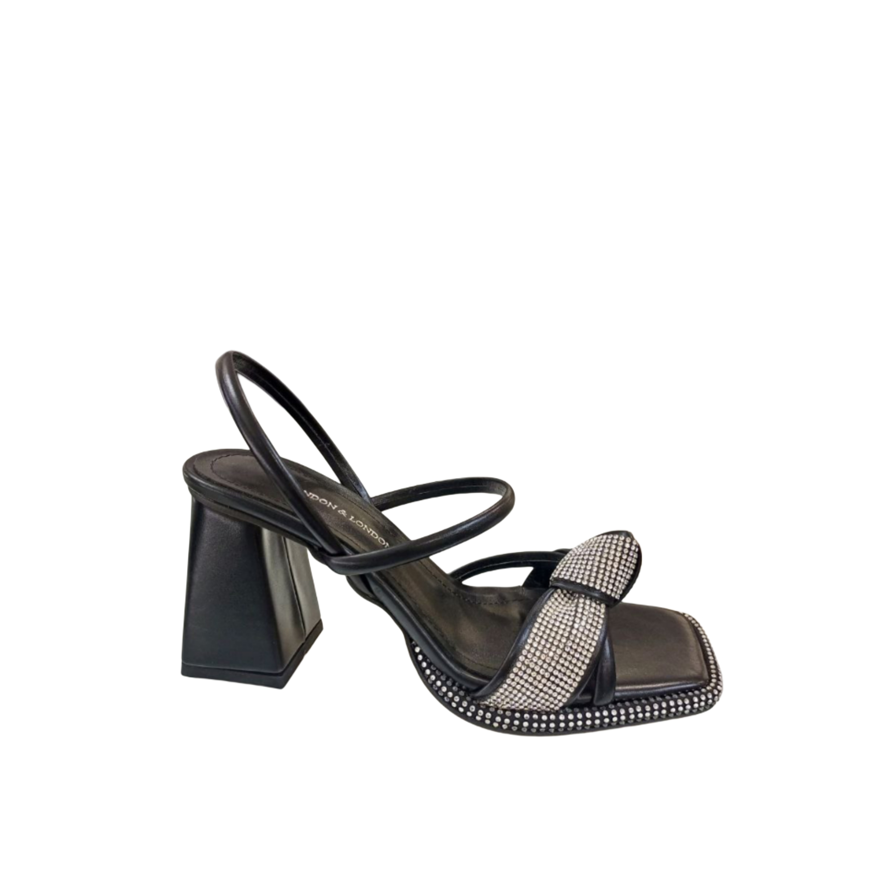 Black Strappy Heeled Sandal