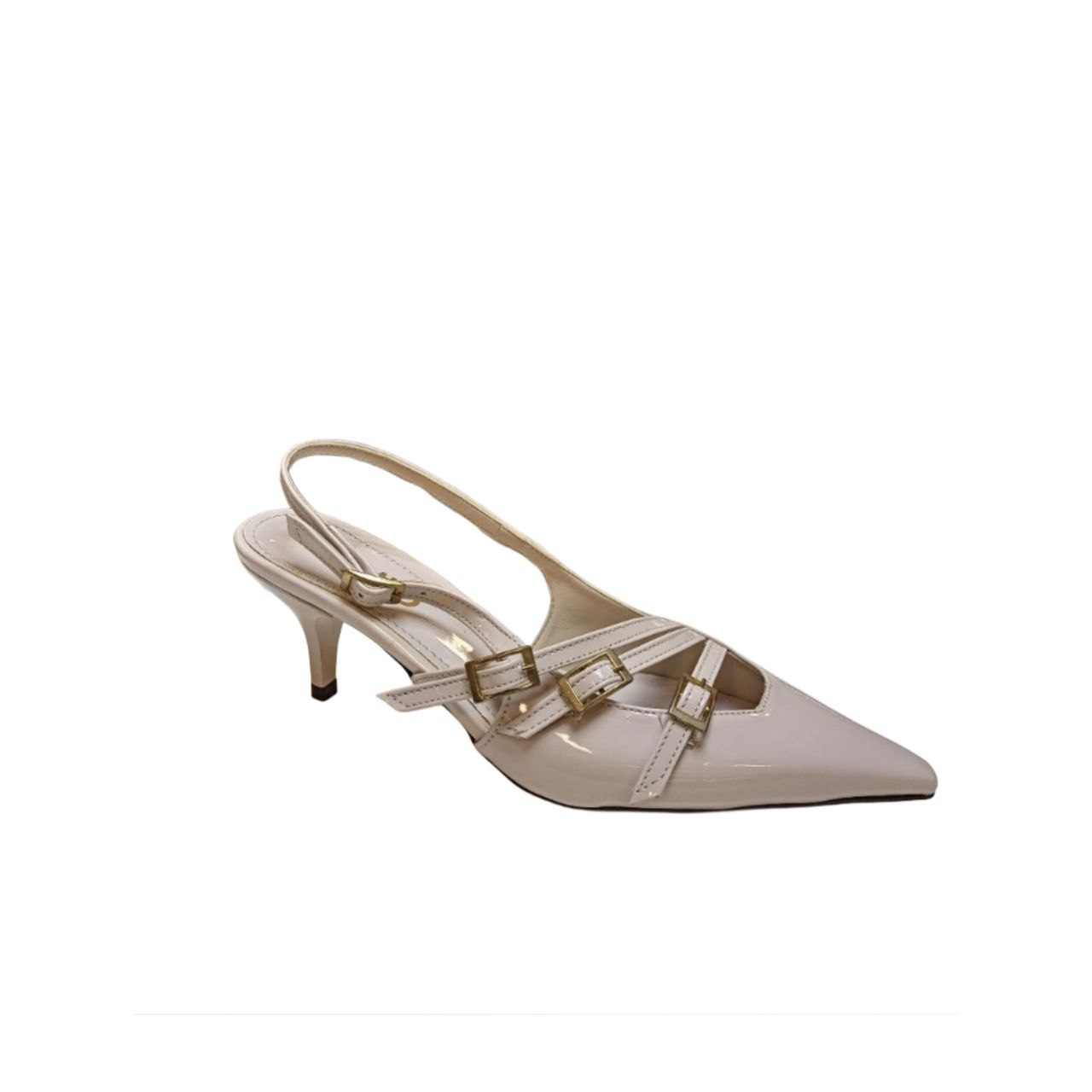 Elegant White Slingback Heel