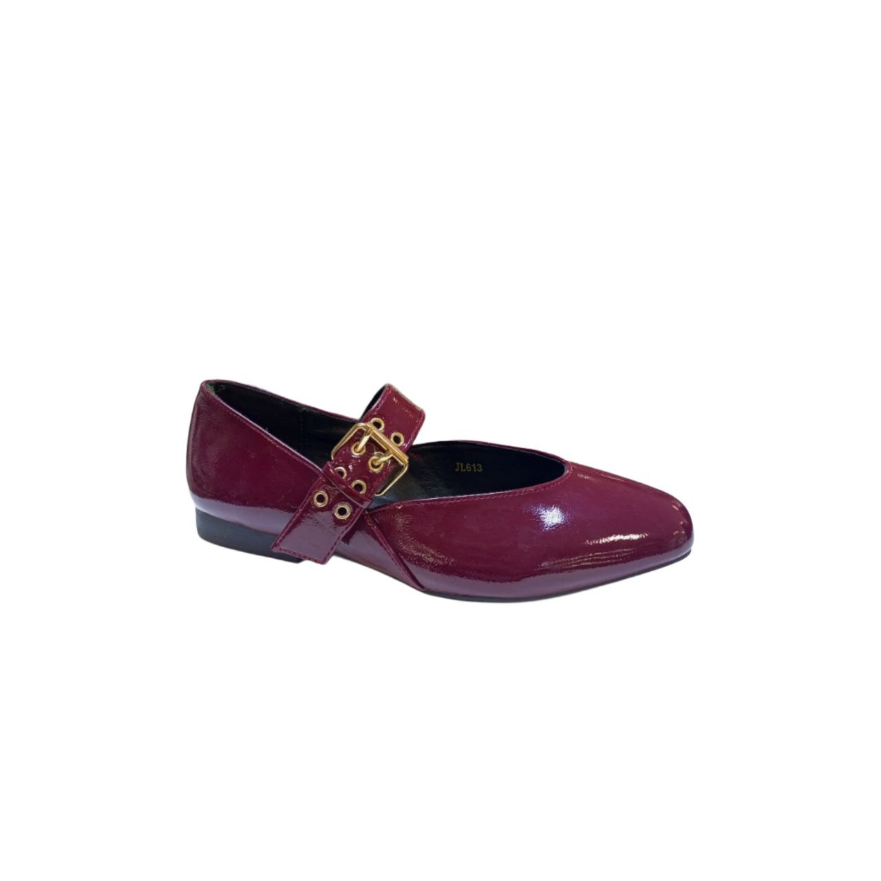 Red Patent Leather Flat Shoe