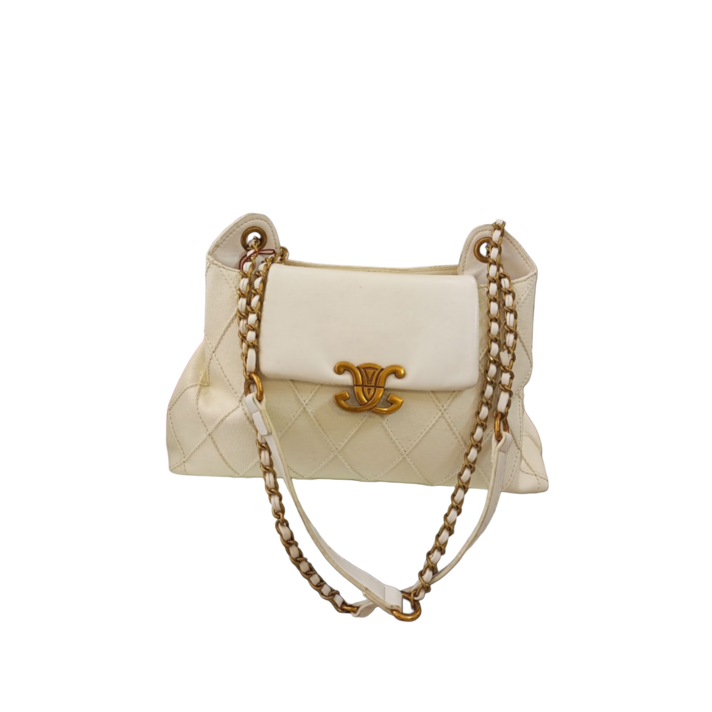 Luxury White Quilted Handbag