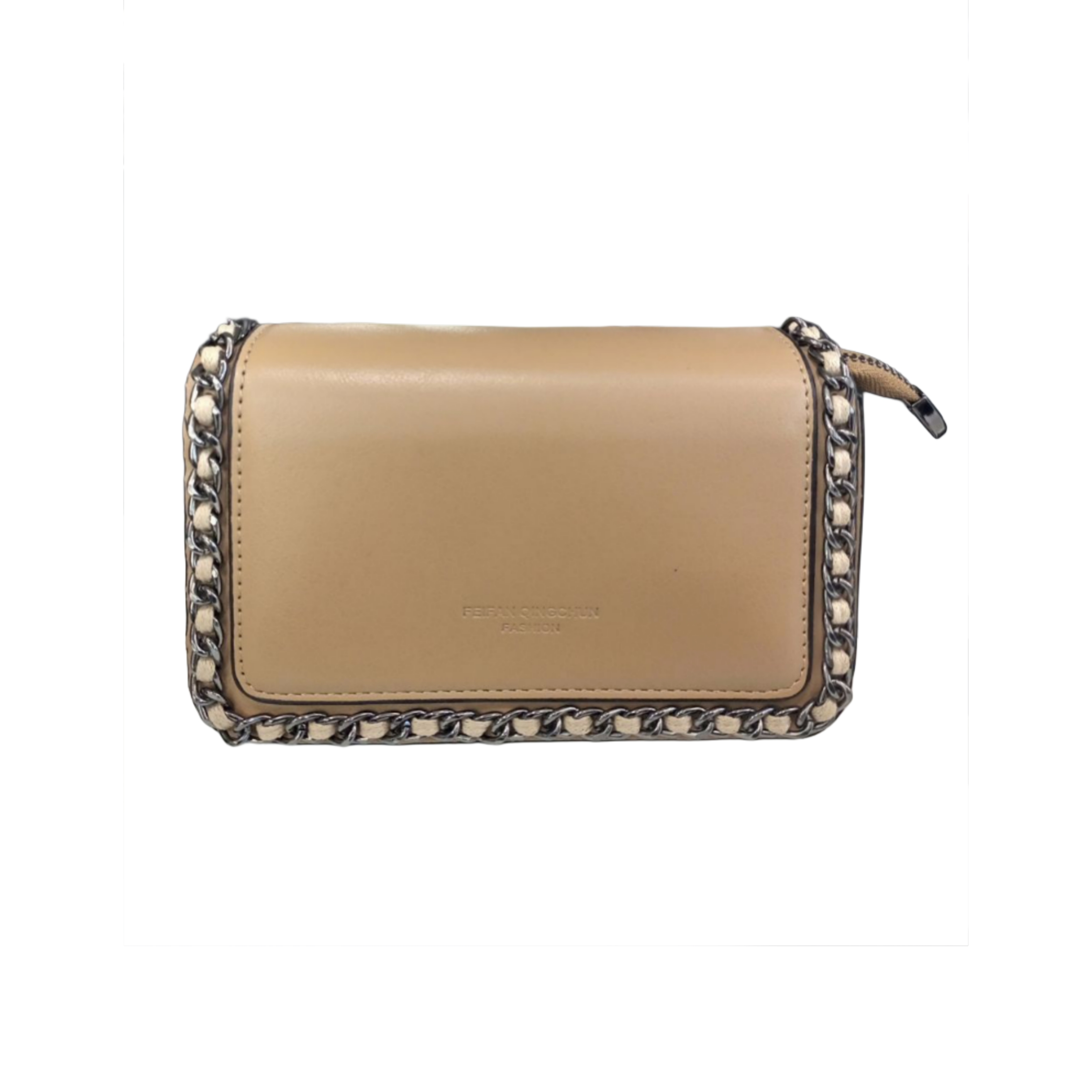 Beige Leather Crossbody Bag