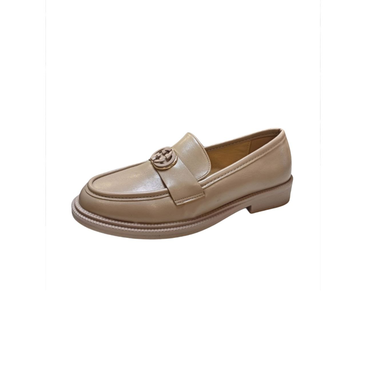 Beige Leather Loafer