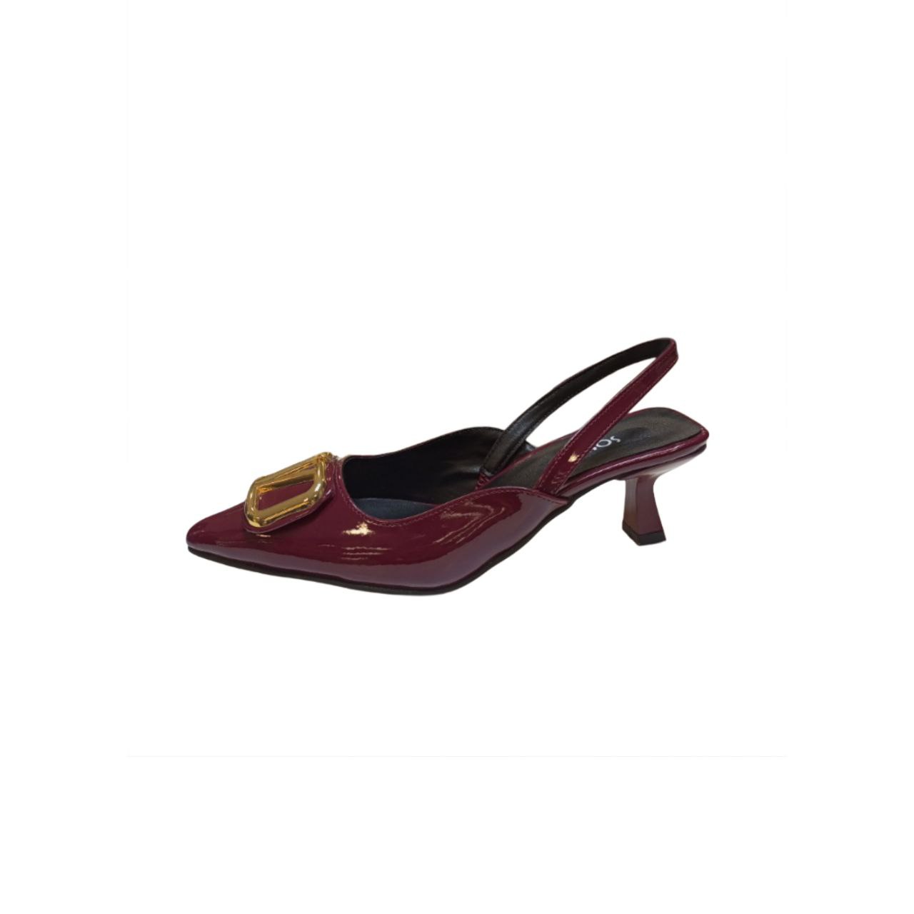 Burgundy Slingback Heeled Shoe