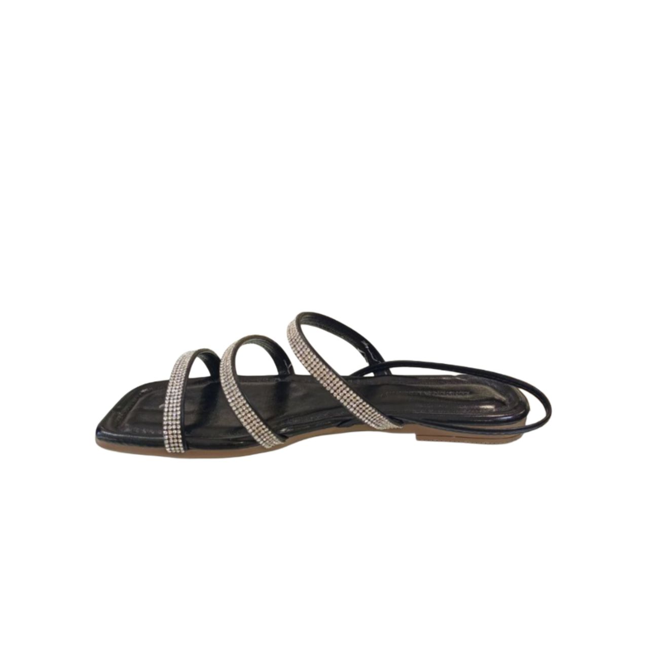 Elegant Rhinestone Strap Sandal