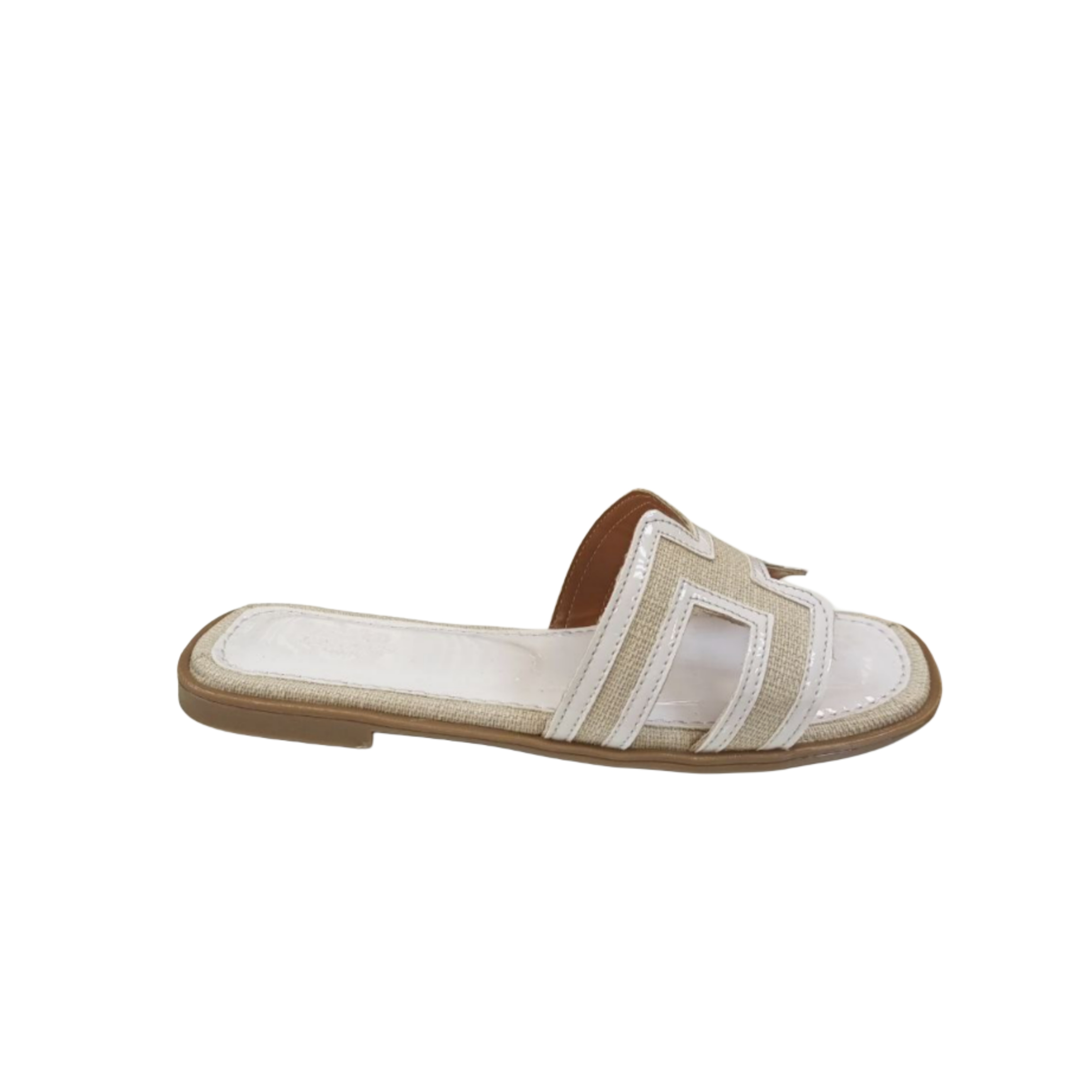Women's Beige Slide Sandal