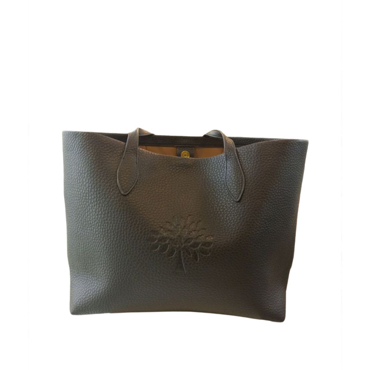 Black Leather Tote Bag