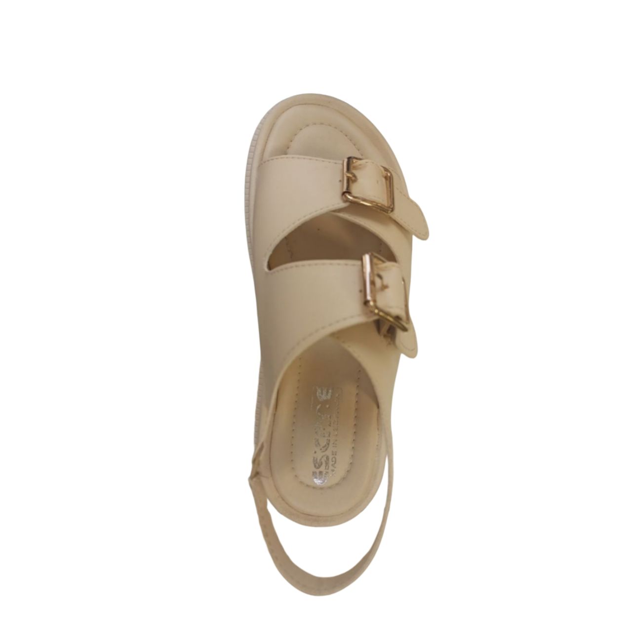 Beige Buckle Sandal