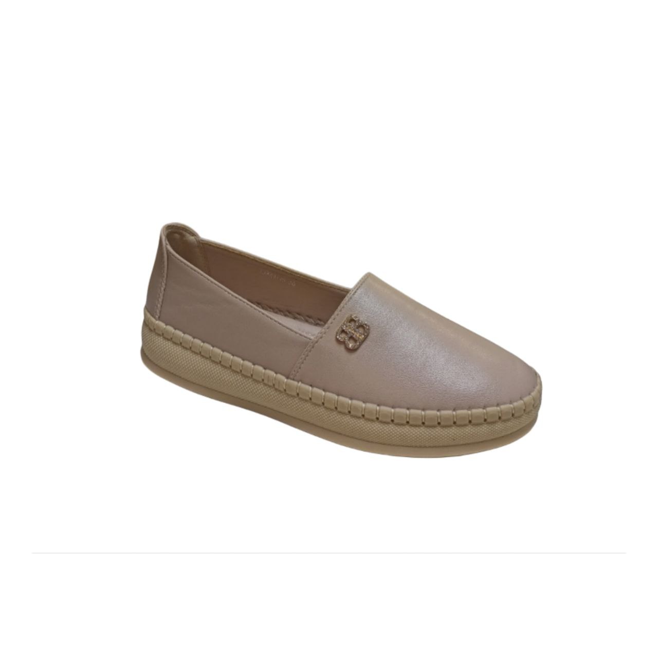 Beige Casual Slip-On Shoe
