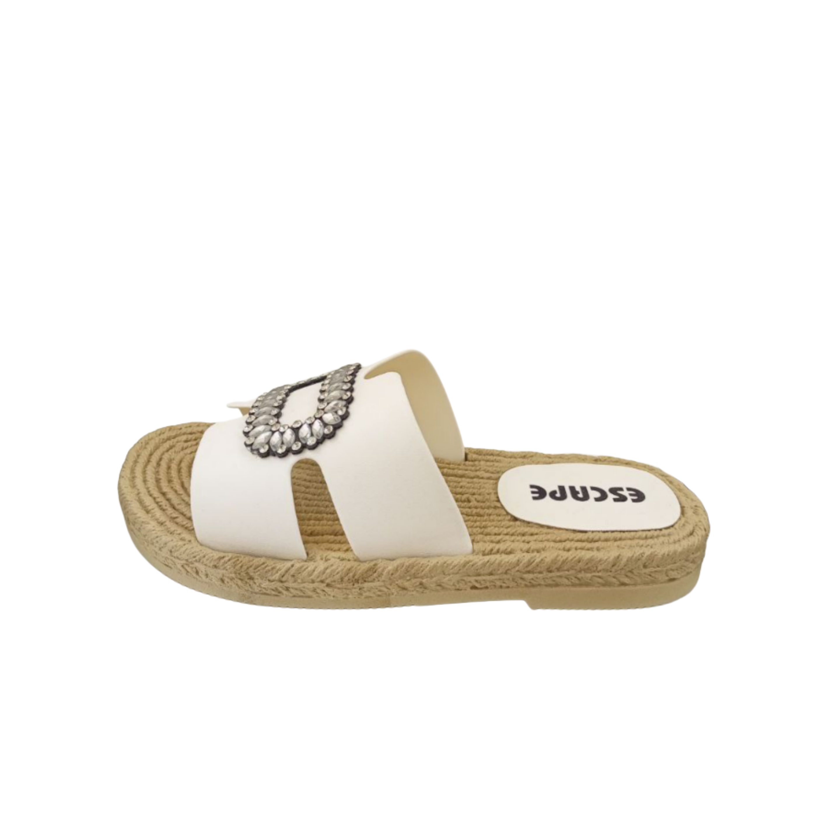 White slip-on sandal