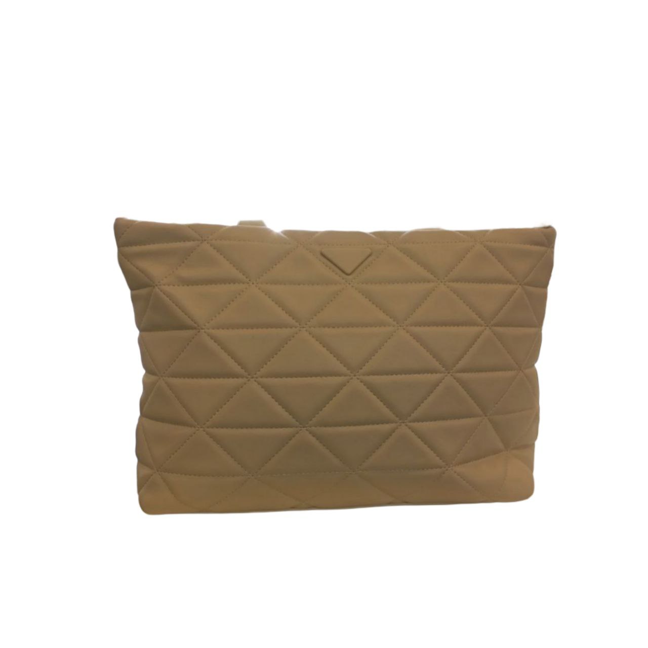 Beige Quilted Laptop Sleeve