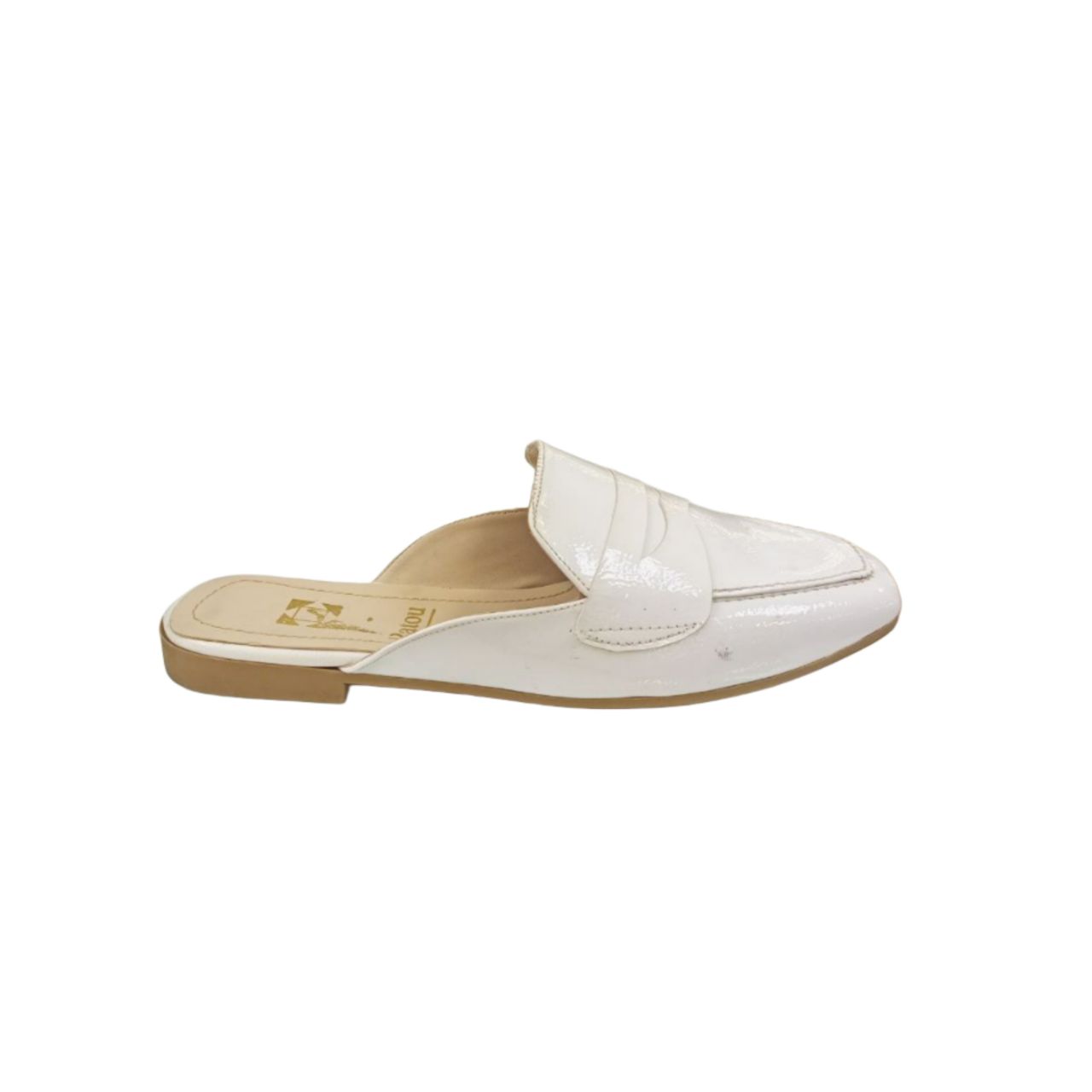 White Slip-on Mule Shoe