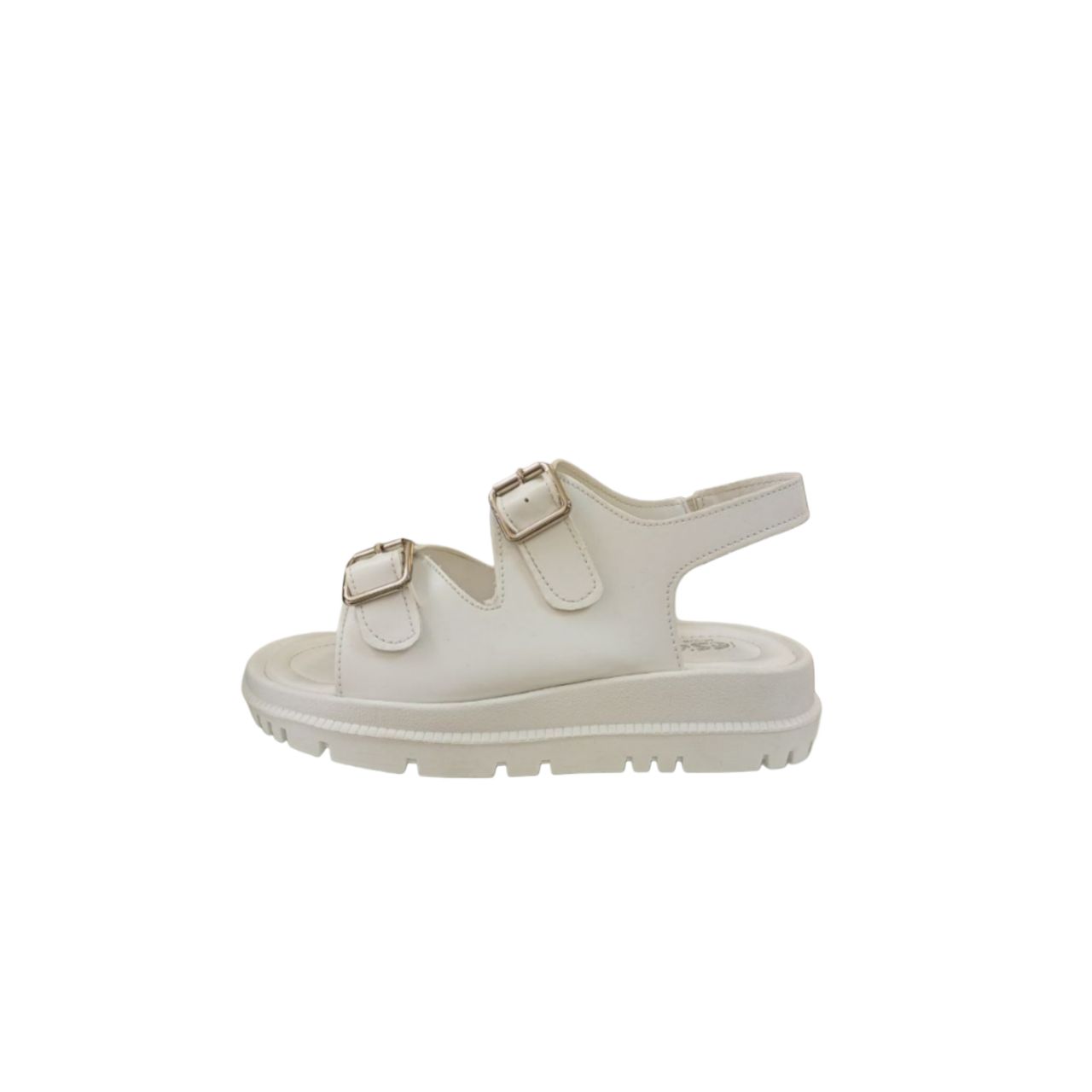 White Buckle Strap Sandal