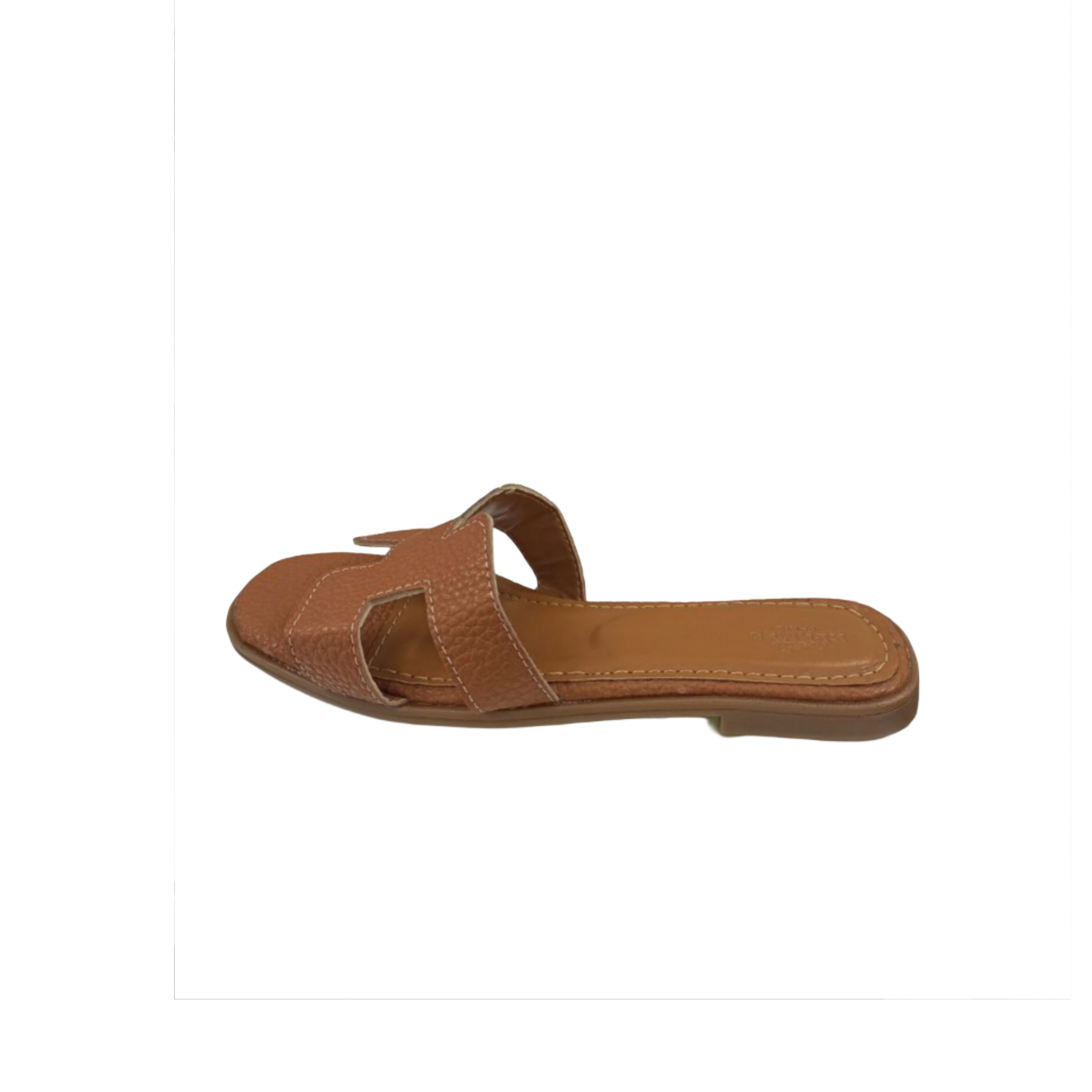 Brown Flat Slide Sandal
