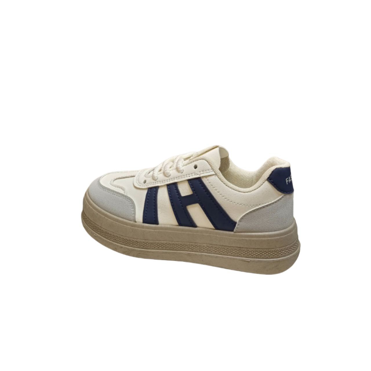 Casual White and Navy Sneaker