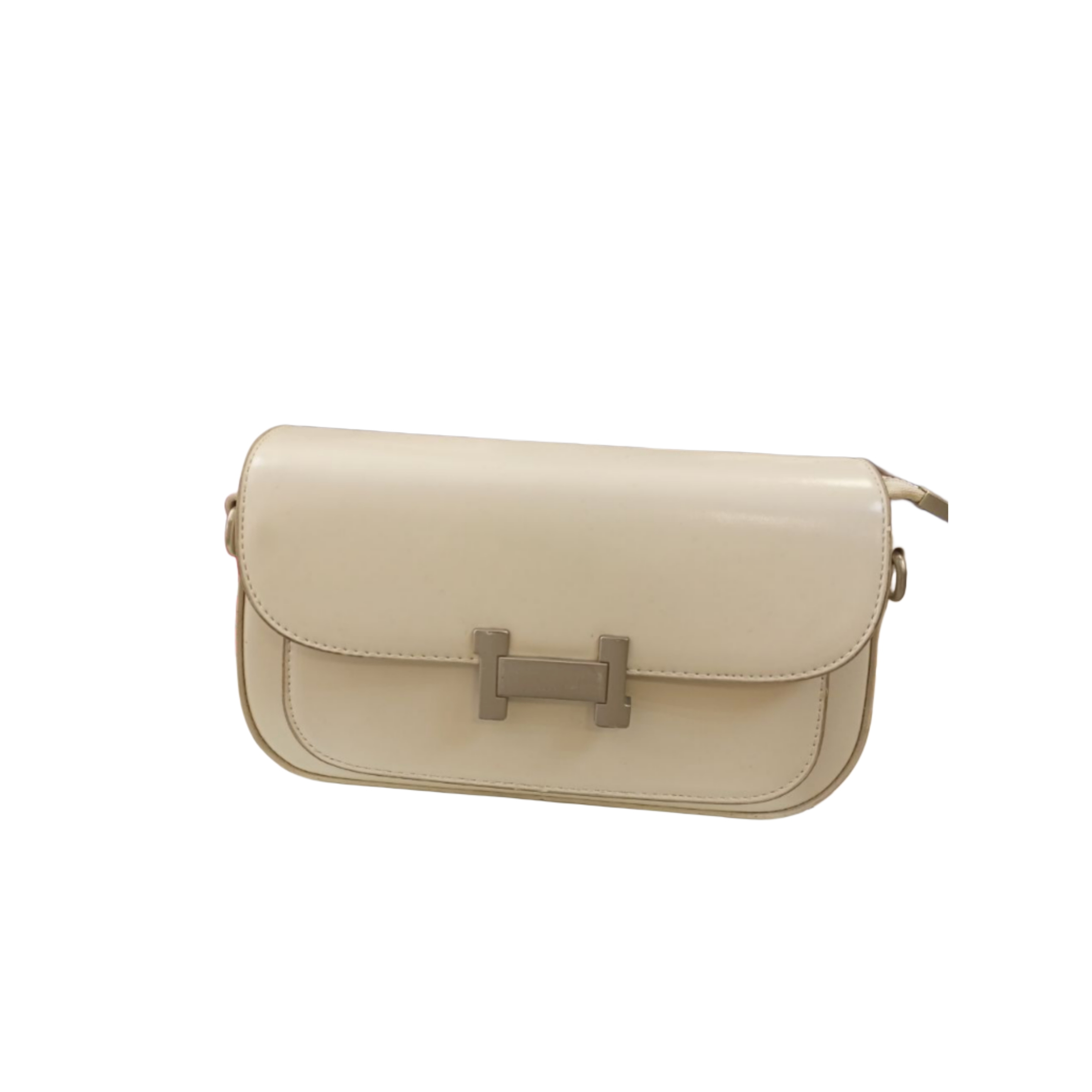 Beige Leather Shoulder Bag