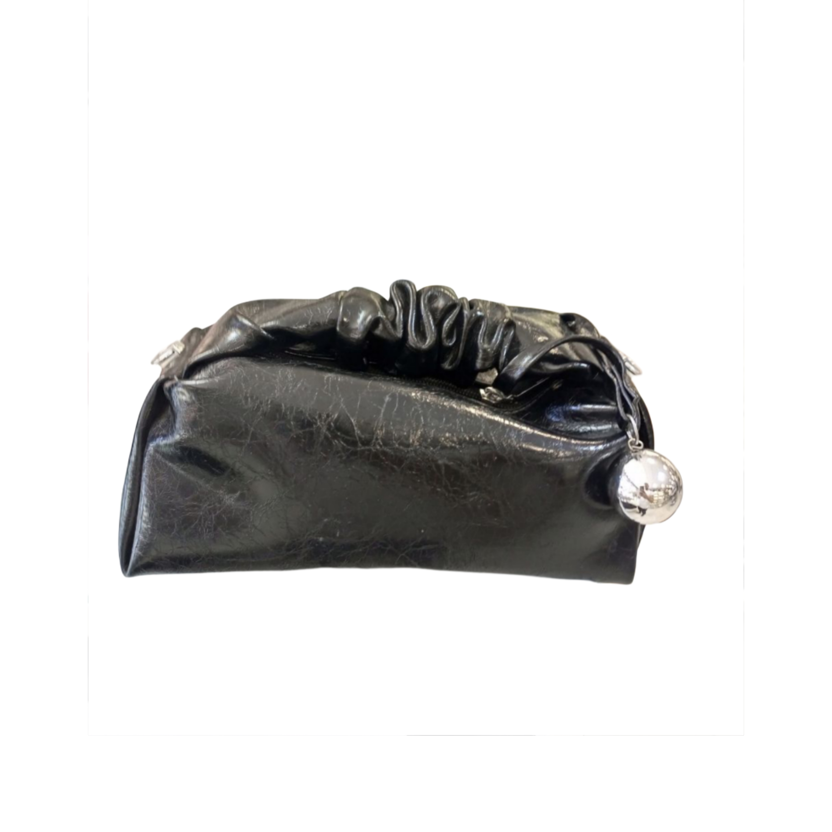 Black Leather Clutch Bag