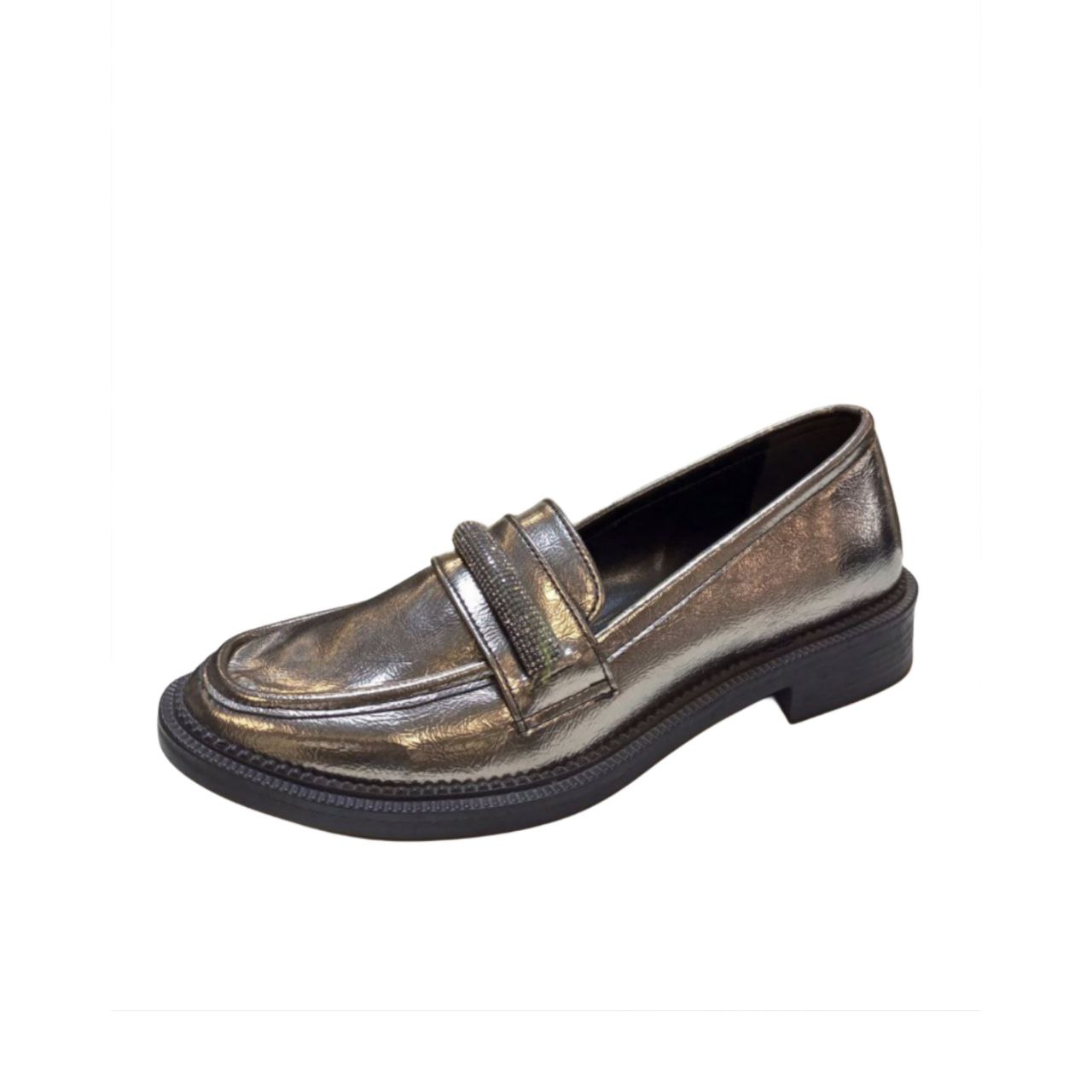 Metallic Leather Loafer