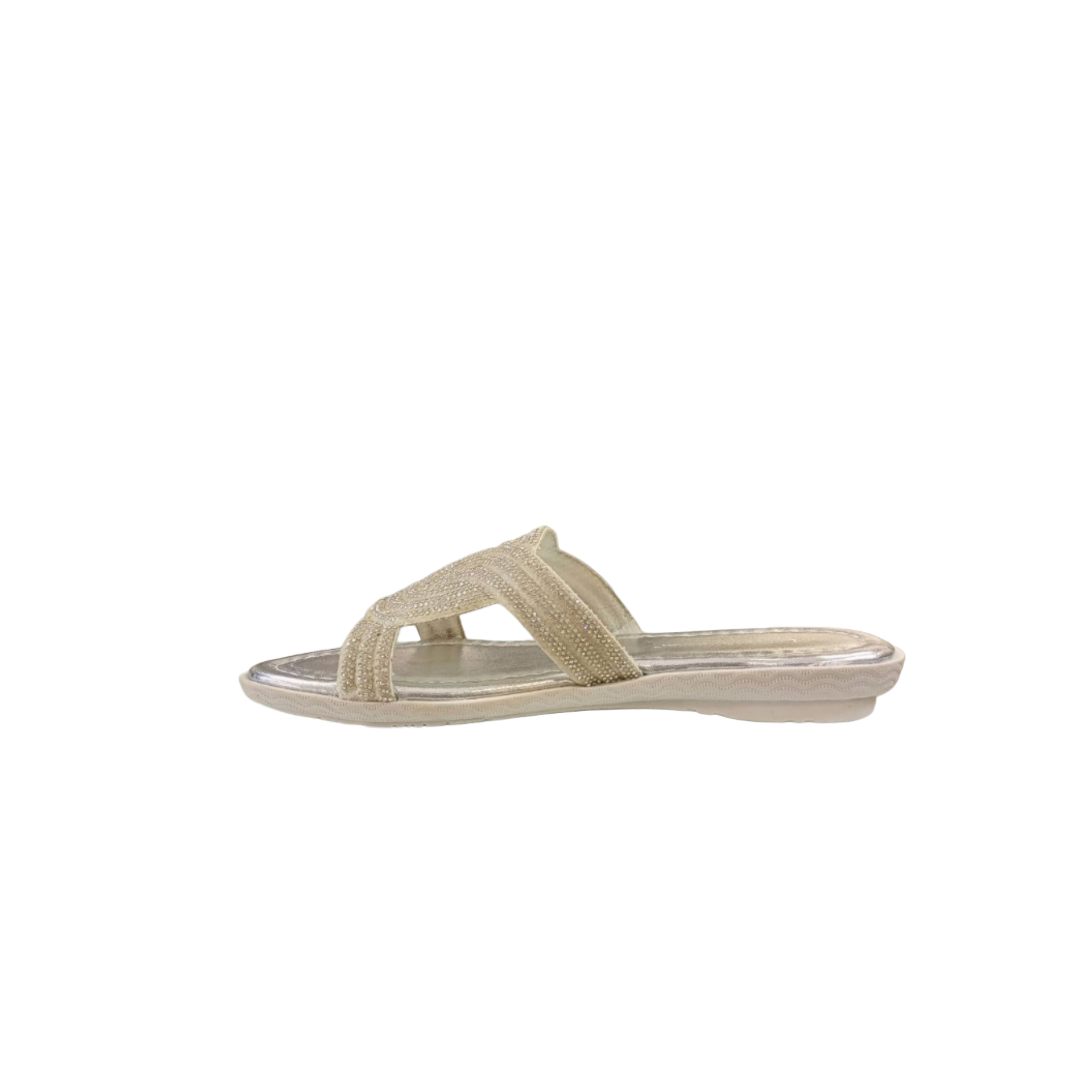 Women's Beige Slip-On Sandal