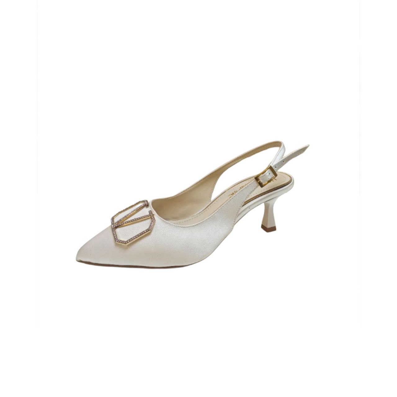 Elegant White Slingback Heel