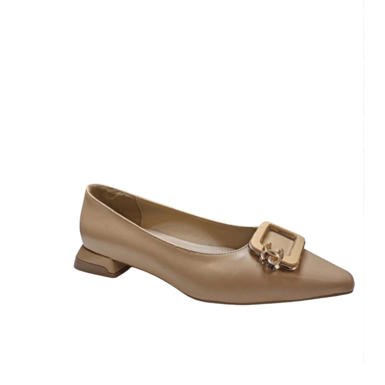 Beige Low Heel Shoe