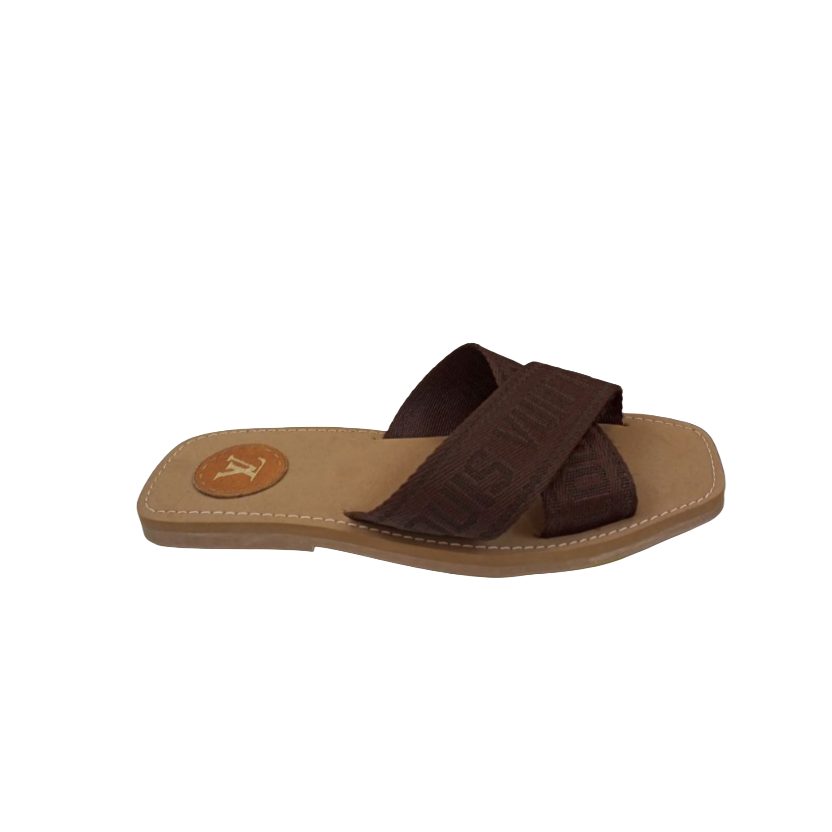Brown Casual Slide Sandal