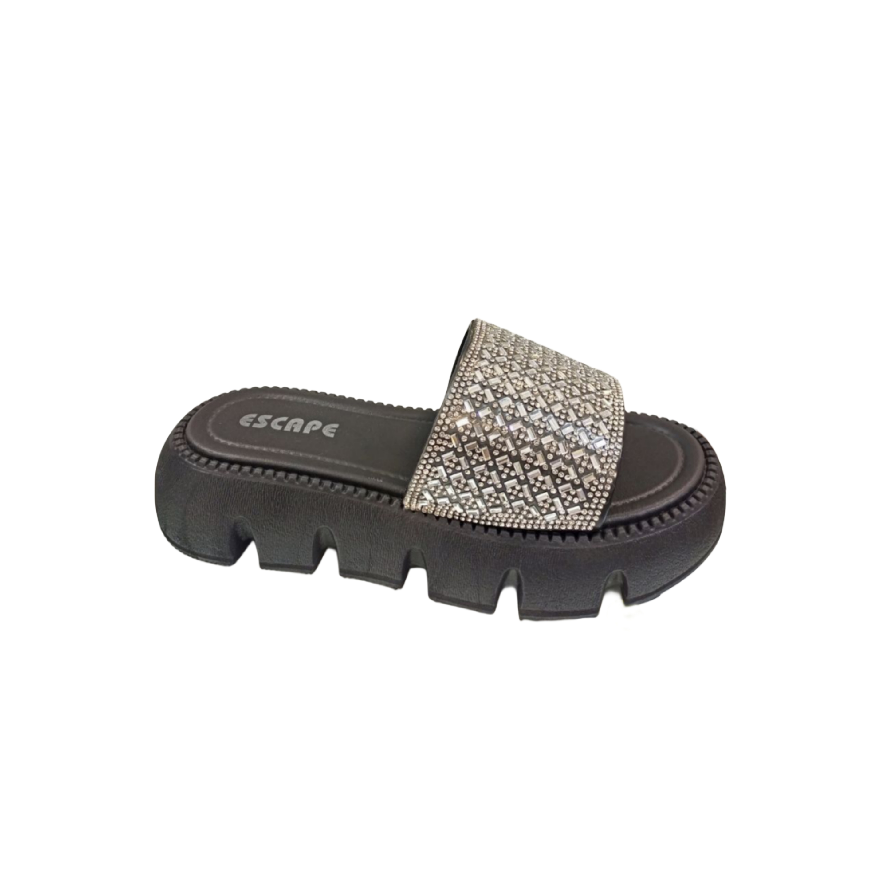 Women's Sparkly Platform Slide Sandal