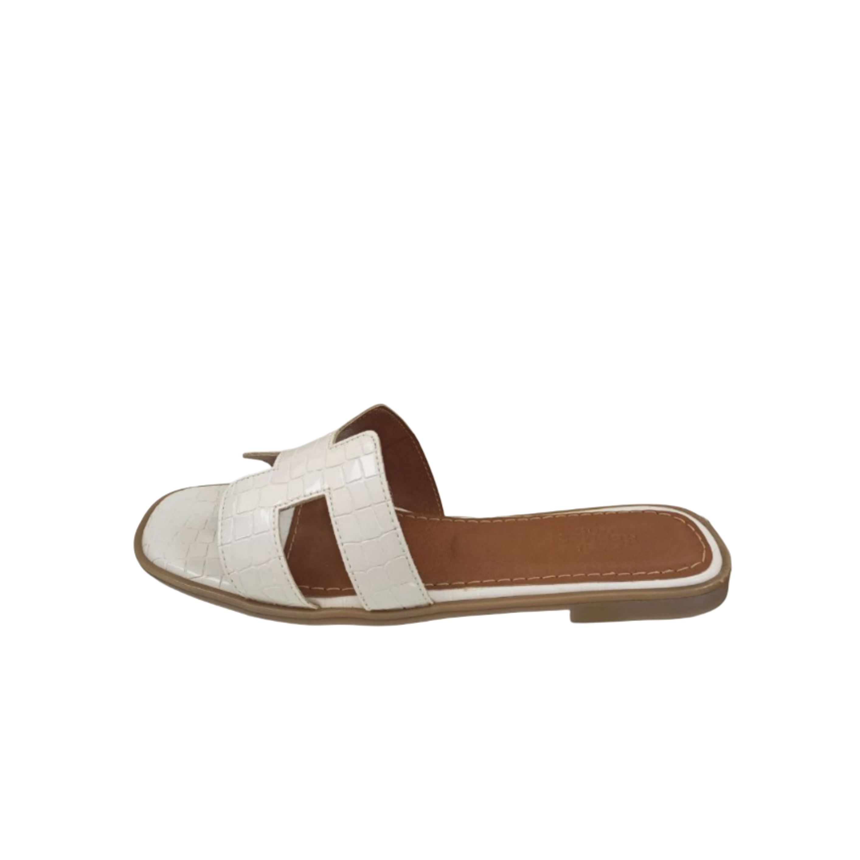 White slip-on sandal