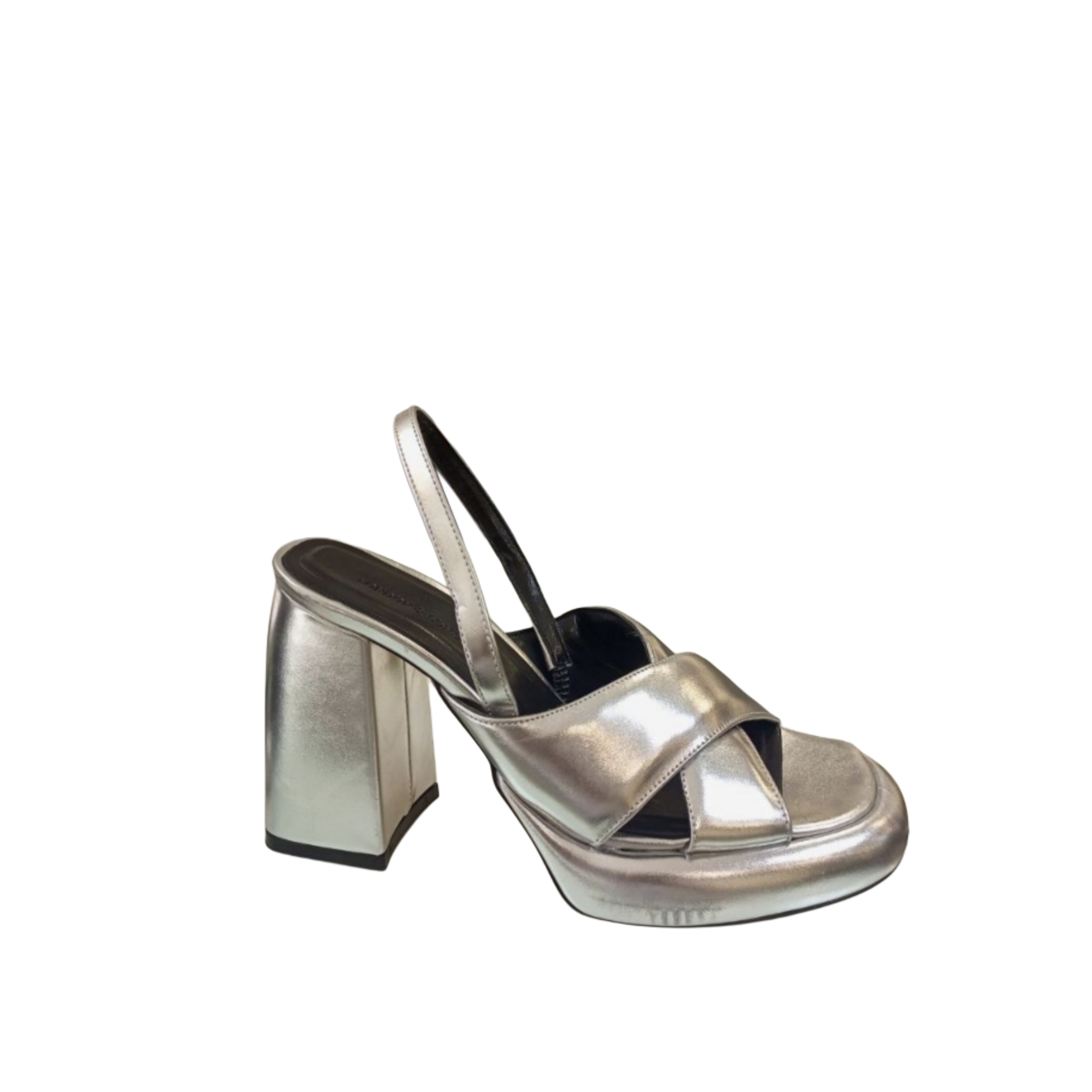 Silver High Heel Sandals