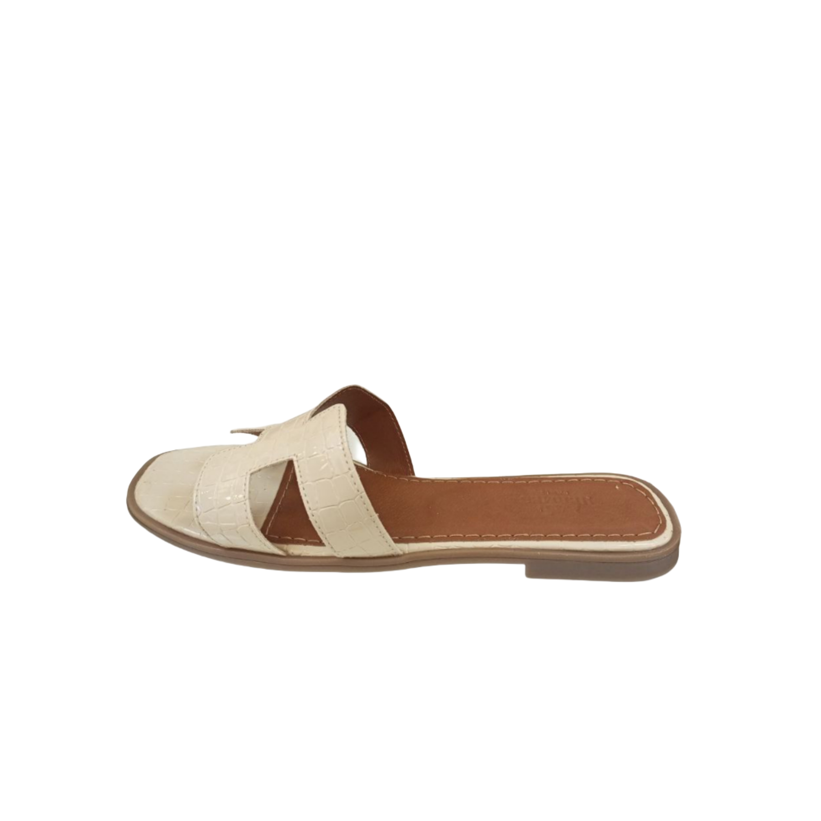 Women's Beige Slip-On Sandal