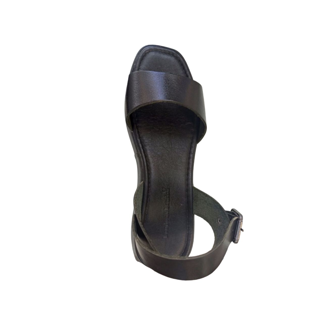 Black leather sandal