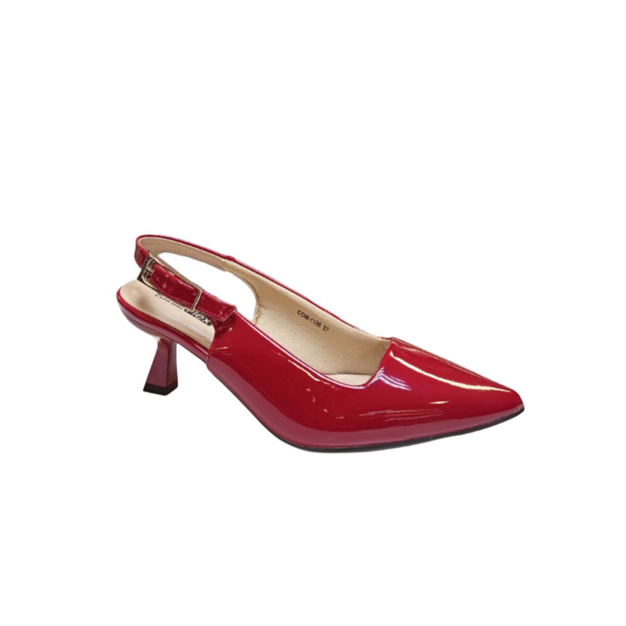 Red Patent Slingback Heel