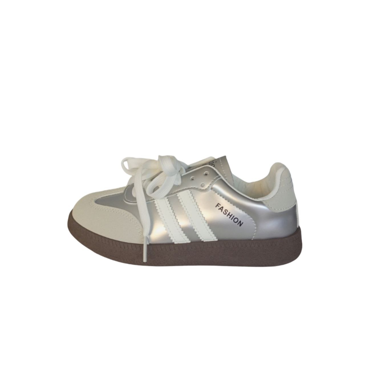 White and Silver Casual Sneaker