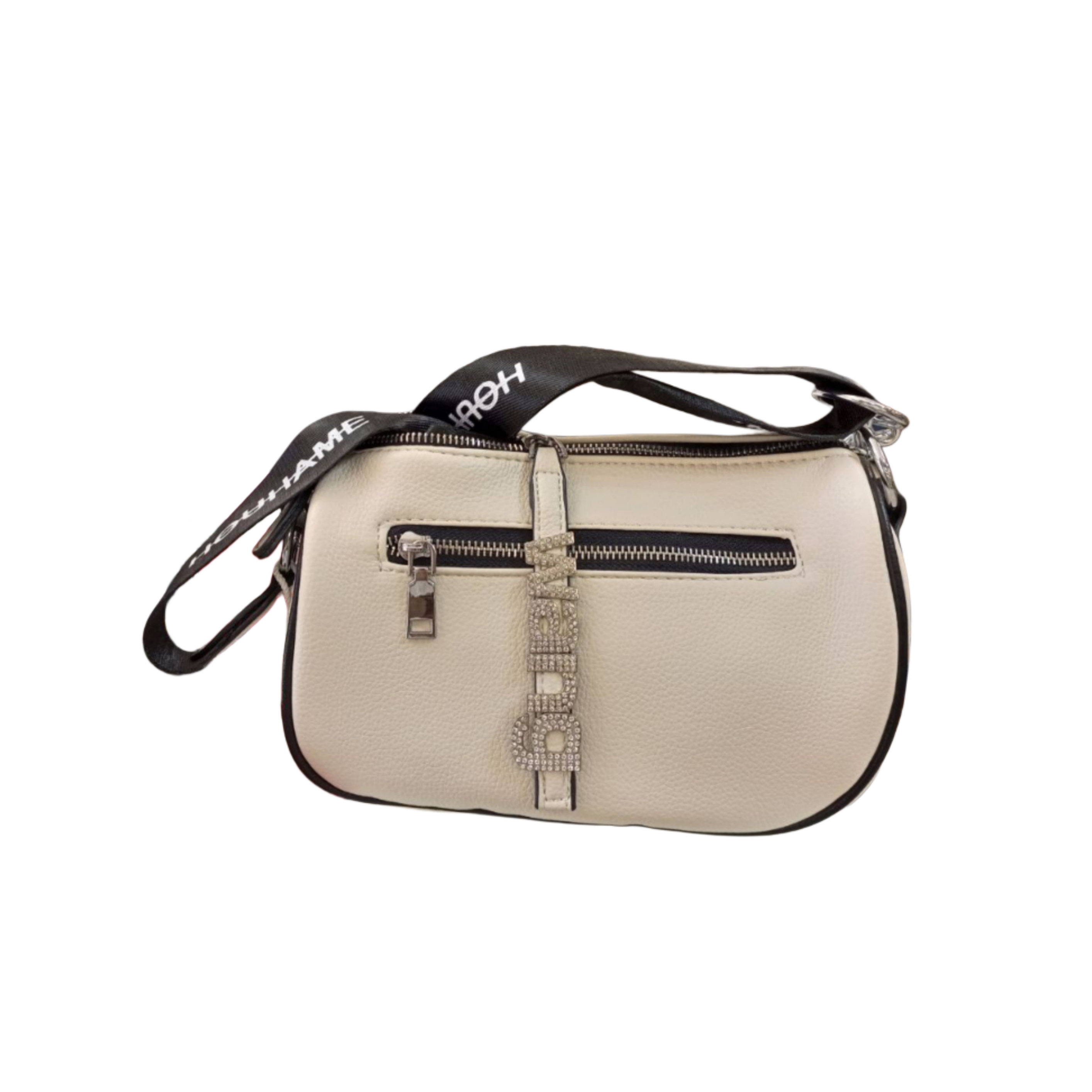 Beige Leather Shoulder Bag